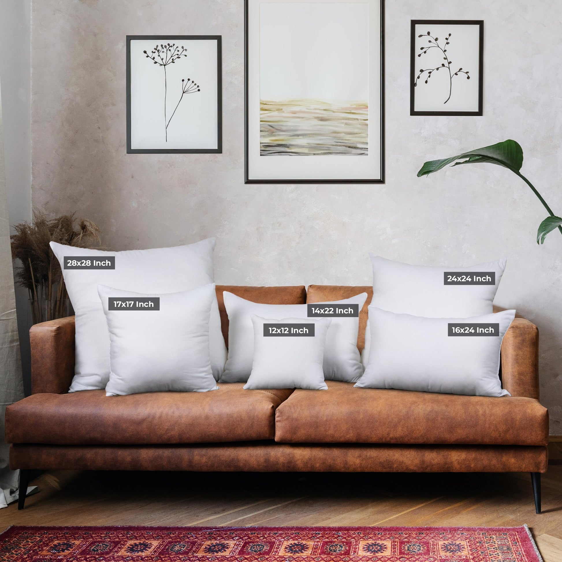 Utopia Bedding Throw Pillows (Set of 4, White), 12 x 12 Inches Pillows for Sofa, Bed and Couch Decorative Stuffer Pillow - Medaid International