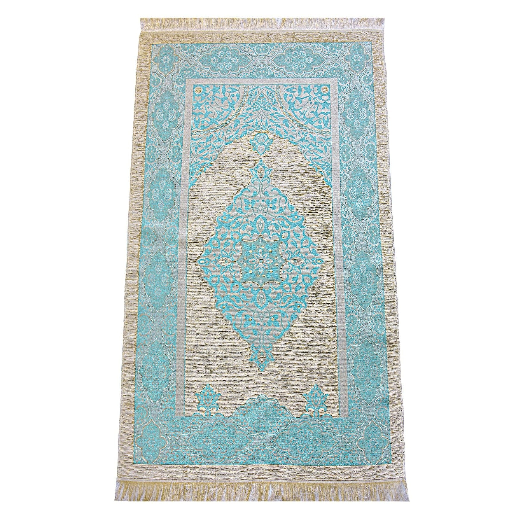 ihvan online Prayer Gift Set for Hajj and Umrah, Muslim Prayer Rug, Prayer Mat, Beads Taasbih, Holy Quran Translated English, Muslim Praying Mat, Islamic Gift Set for Ramadan & Eid, Blue - Medaid International