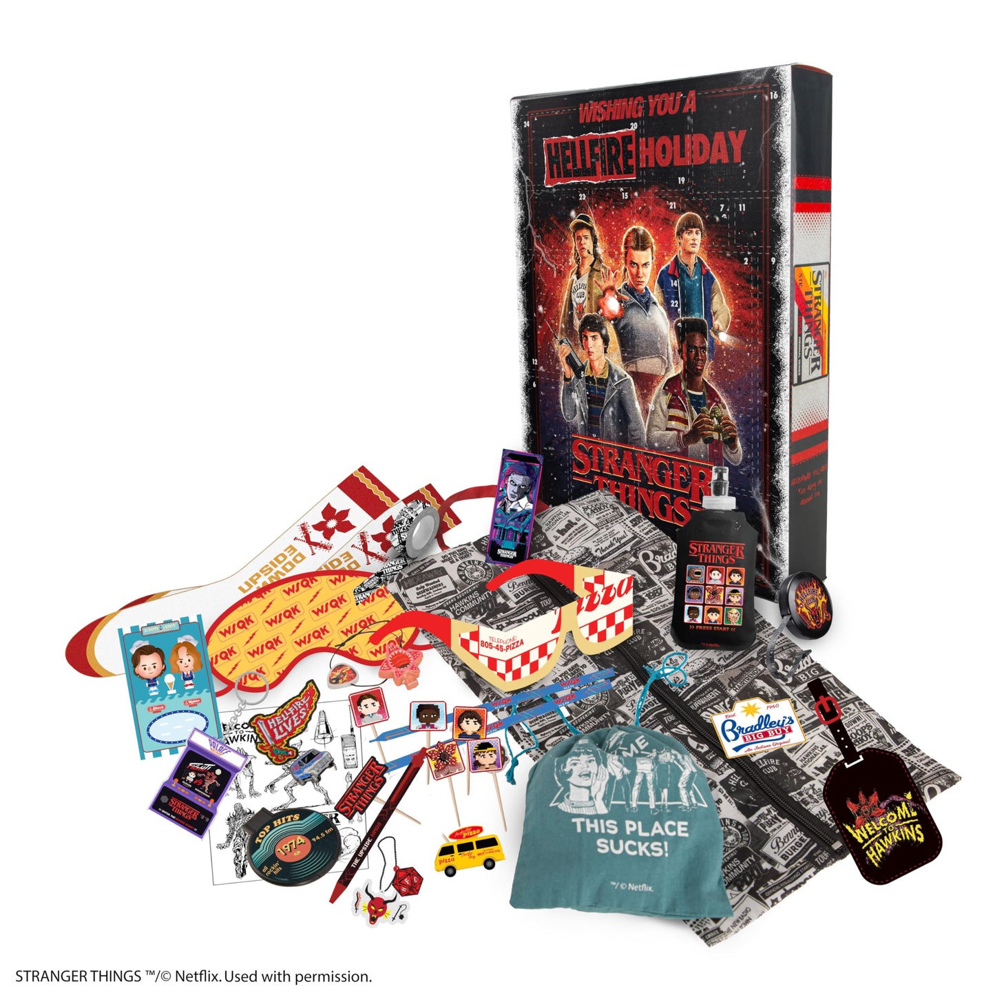 STRANGER THINGS - Advent Calendar 2025-24 Exclusive Gifts & Accessories from the Upside Down - Inspired by the Characters & Locations - For the Christmas Countdown - Official License - Cinereplicas - Medaid International