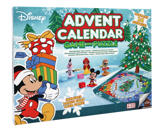 Disney Advent Calendar - Official Christmas Board Game, 16 x Disney 3D Characters Included, Great Gift for Kids, Ages 4+ - Medaid International