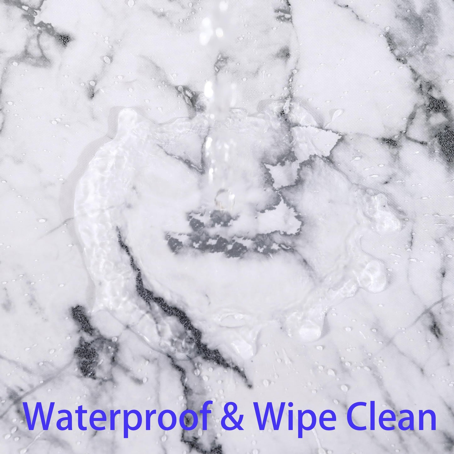 Heavy Duty Vinyl Tablecloth with Flannel Backing Waterproof Oil-Proof Plastic Table Cloth Stain-Resistant Wipeable Rectangle or Square Table Cover for Indoor and Outdoor (Marble, 52X70 Inch) - Medaid International