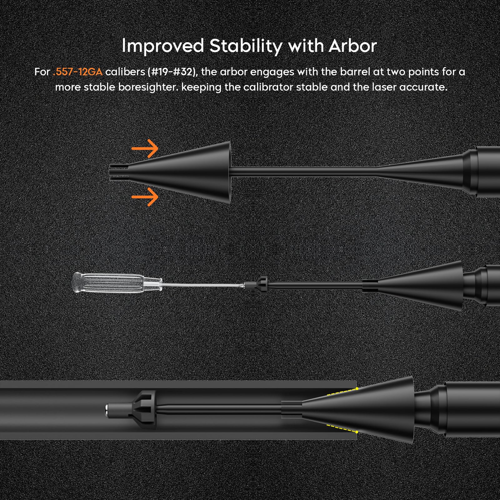 Bore Sight Laser Professional Green Laser Bore Sight Kit with 32 Adapters fit 0.17 to 12GA Calibers, Multiple Caliber Green Bright Bore Sighter Laser Powerful Support for All Gun, Rifle, Pistol - Medaid International