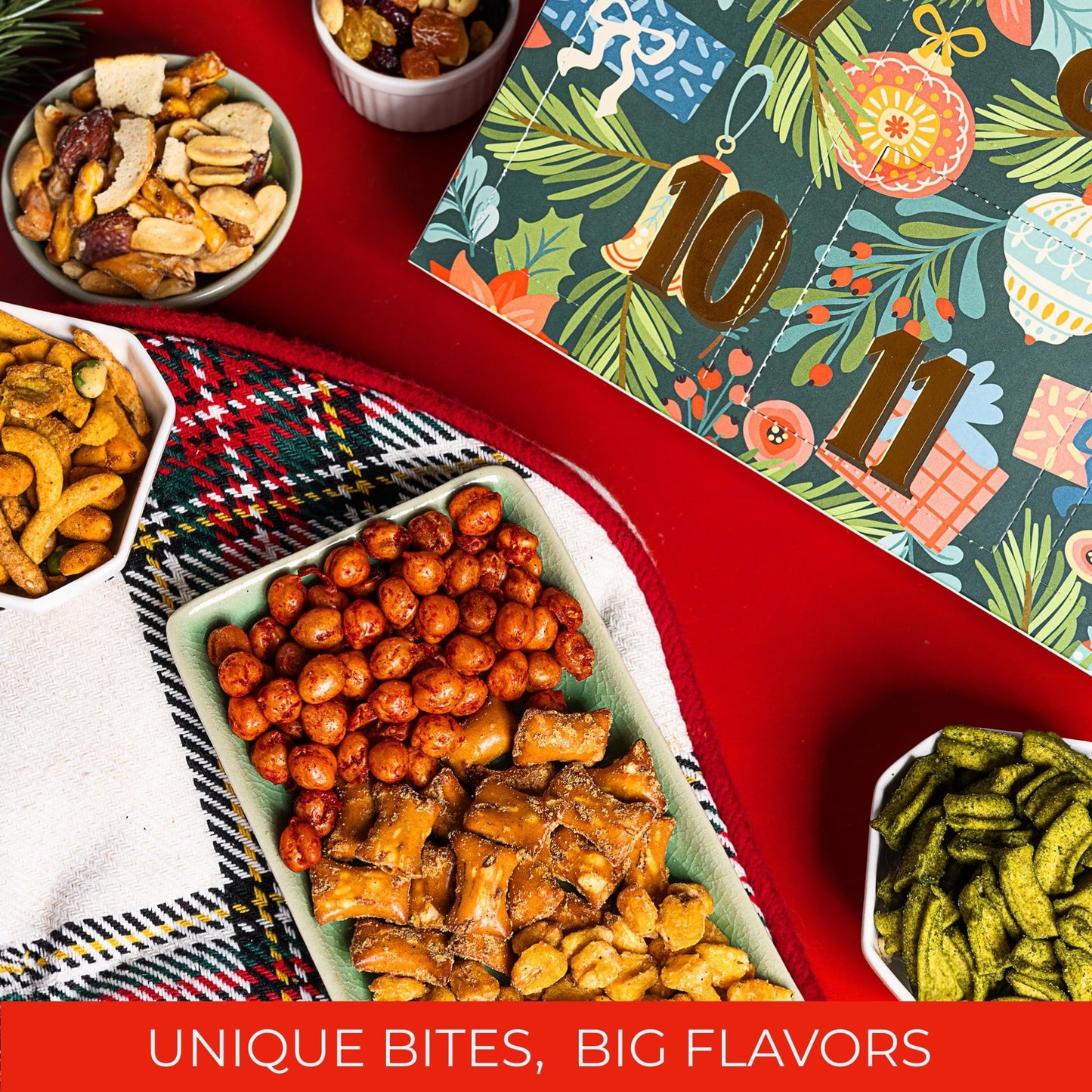 Advent Calendar 2025 – Limited Edition Christmas Gift Box with 24 Gourmet Snacks – A 24 Day Holiday Countdown for Making Lasting Memories, For Adults, Women, Men, Kids - Medaid International