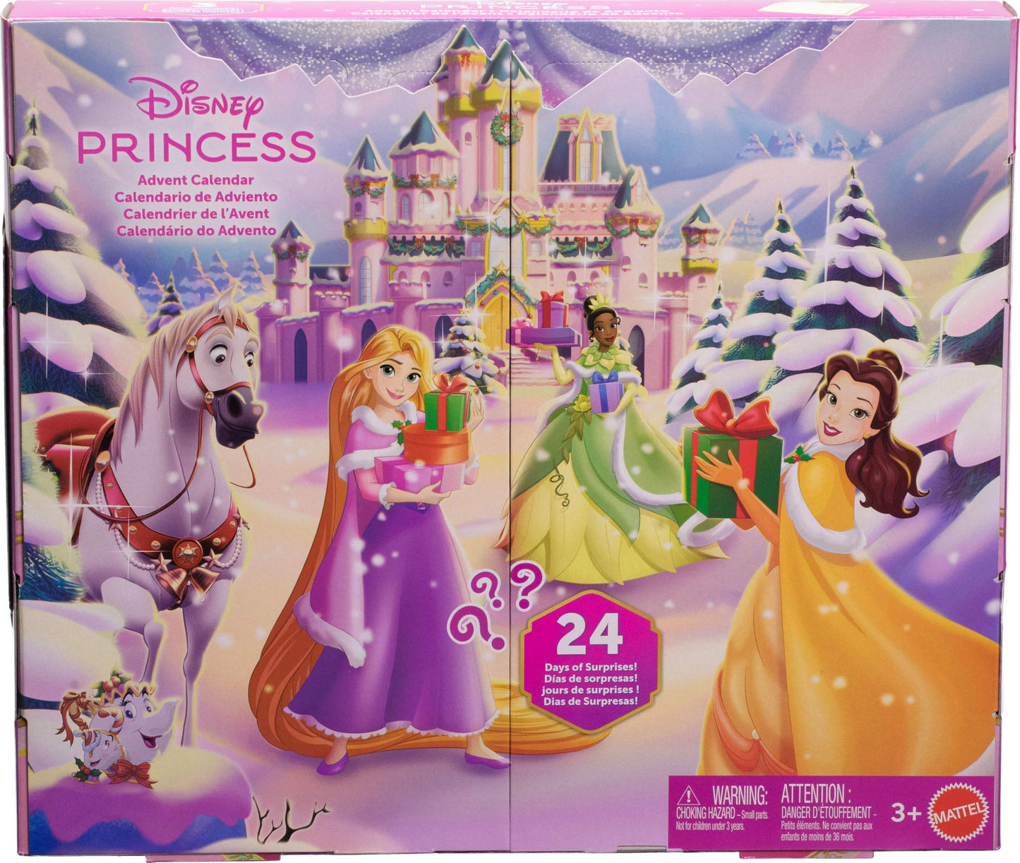 Mattel Disney Princess Doll Advent Calendar with 24 Days of Surprises, Including 3 Small Dolls, 3 Friends, 6 Fashions & 16 Accy Inspired by Movies (Amazon Exclusive) - Medaid International