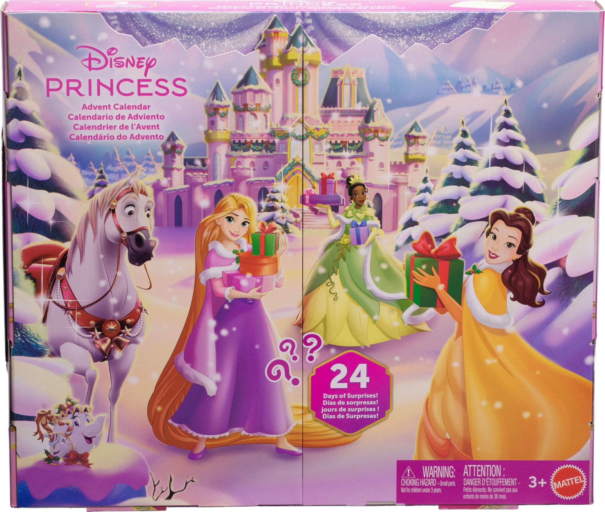 Mattel Disney Princess Doll Advent Calendar with 24 Days of Surprises, Including 3 Small Dolls, 3 Friends, 6 Fashions & 16 Accy Inspired by Movies (Amazon Exclusive) - Medaid International