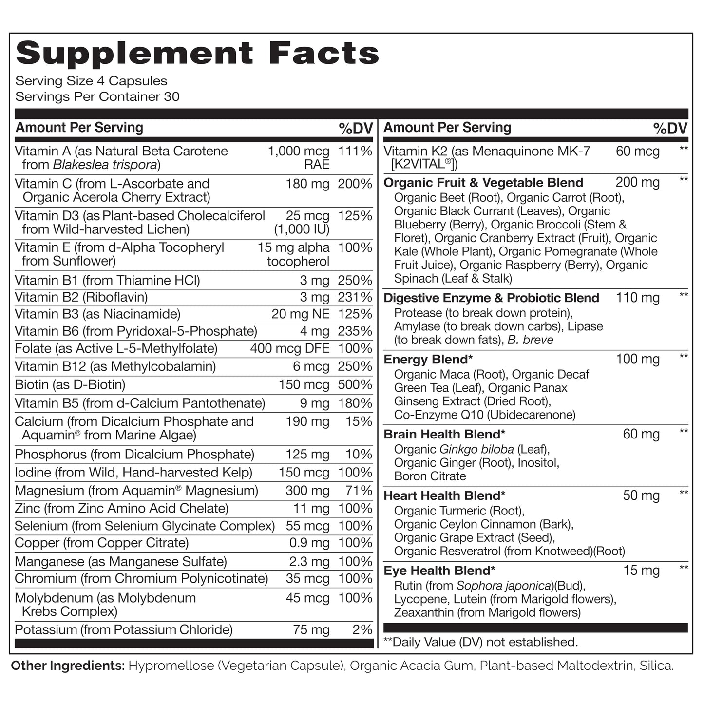 NATURELO Mens Multivitamins - Whole Food Multivitamin for Men with Vitamins, Minerals - 120 Vegetarian Capsules for Energy, Brain, Heart, Eye Health* - Medaid International