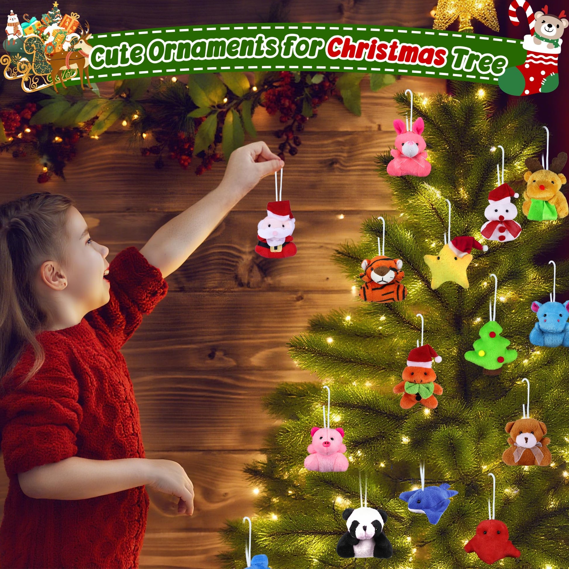 Christmas Advent Calendar 2025 for Kids, 24 Days Xmas Countdown Calendar with Mini Stuffed Animal Bulk Plush Keychain, Christmas Tree Decorations Party Favor Toys Stocking Stuffers Prizes Xmas Gifts - Medaid International