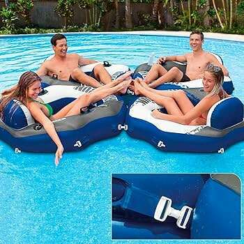 River Run‚Ñ¢ Connect Inflatable Floating Lake Lounge - Medaid International
