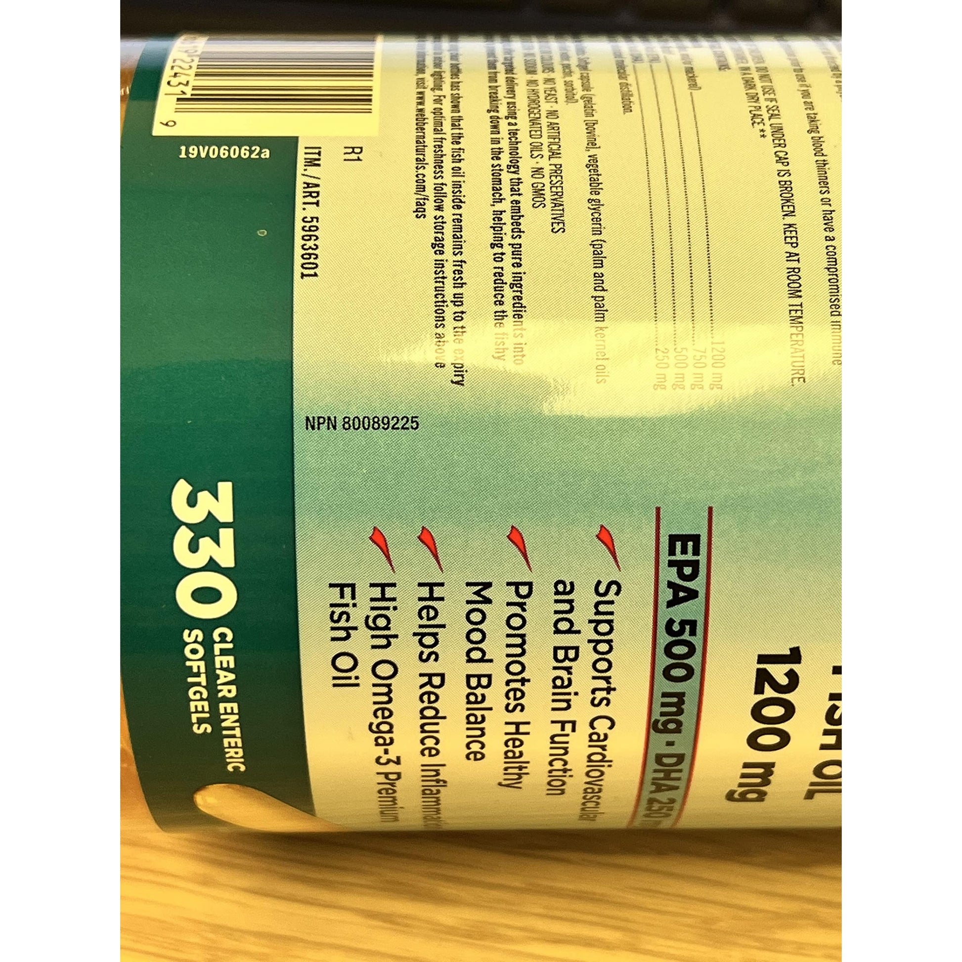 Kirkland Omega-3 Fish Oil 1000mg 300 Softgels - Medaid International