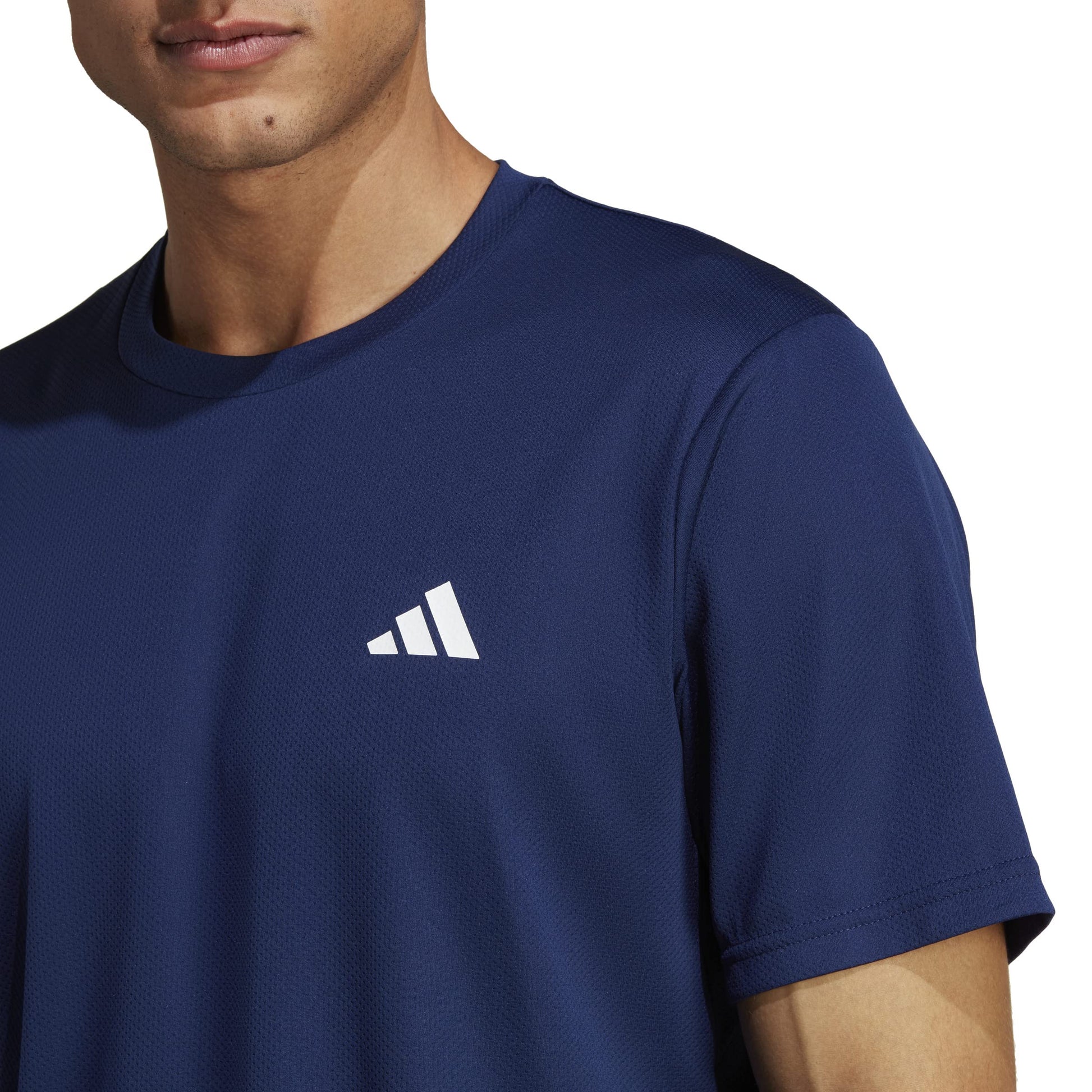 adidas Mens Train Essentials Training T-Shirt, Dark Blue / White, Medium - Medaid International