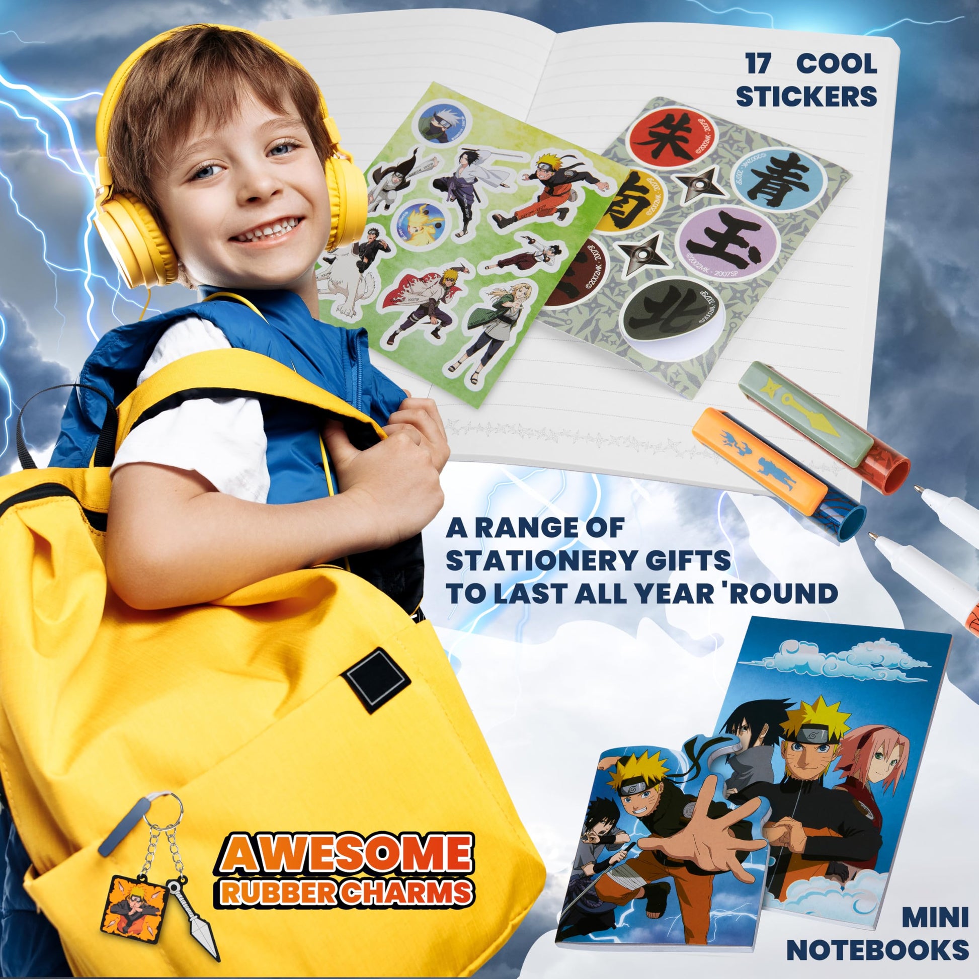 Naruto Advent Calendar 2025 for Kids, Teens, 24 Christmas Countdown Items with Leaf Village Headband, Keychain, Anime, Manga Gifts for Boys - Medaid International