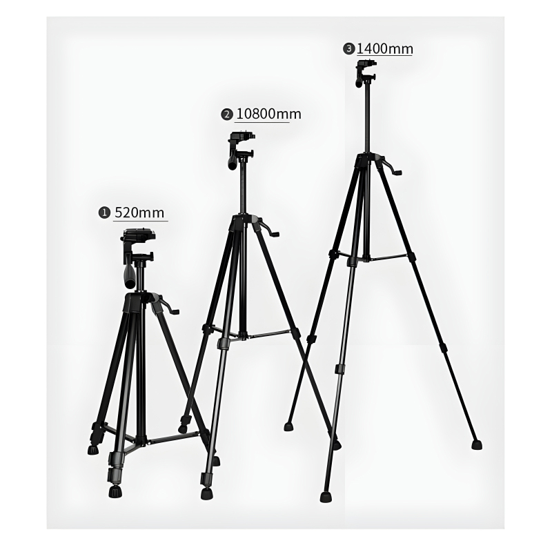 3366 Multi-Functional Professional Lightweight Portable Tripod Stand For Mobile Phones And Cameras - Medaid International
