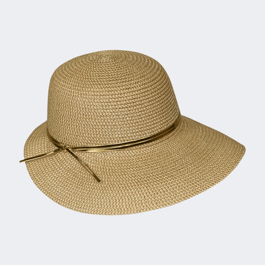 Stamion Japanese Women Beach Hat Brown/Gold - Medaid International
