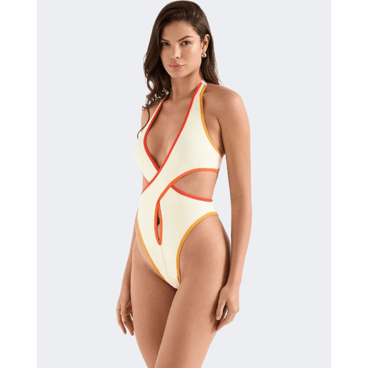 Oneone Marlen Cheeky Women Beach Monokini Sunset Dreams White - Medaid International