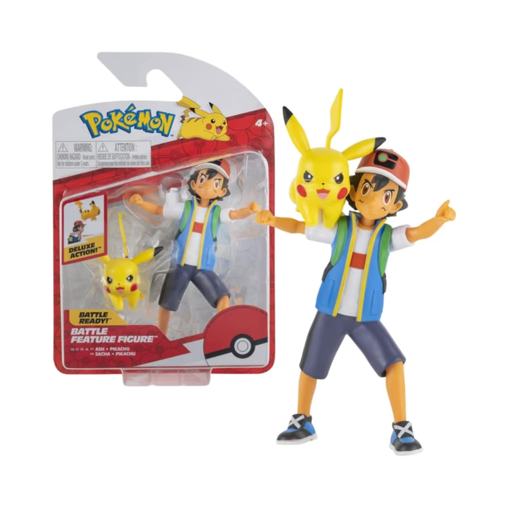 Pokemon Battle Feature Figure Ash + Pikachu - Medaid International