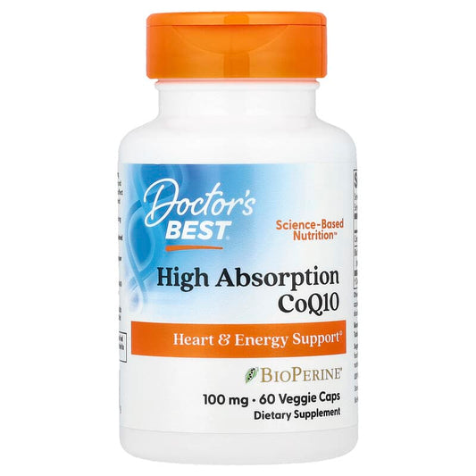 Doctor's Best, High Absorption CoQ10 , 100 mg, 60 Veggie Caps - Medaid International