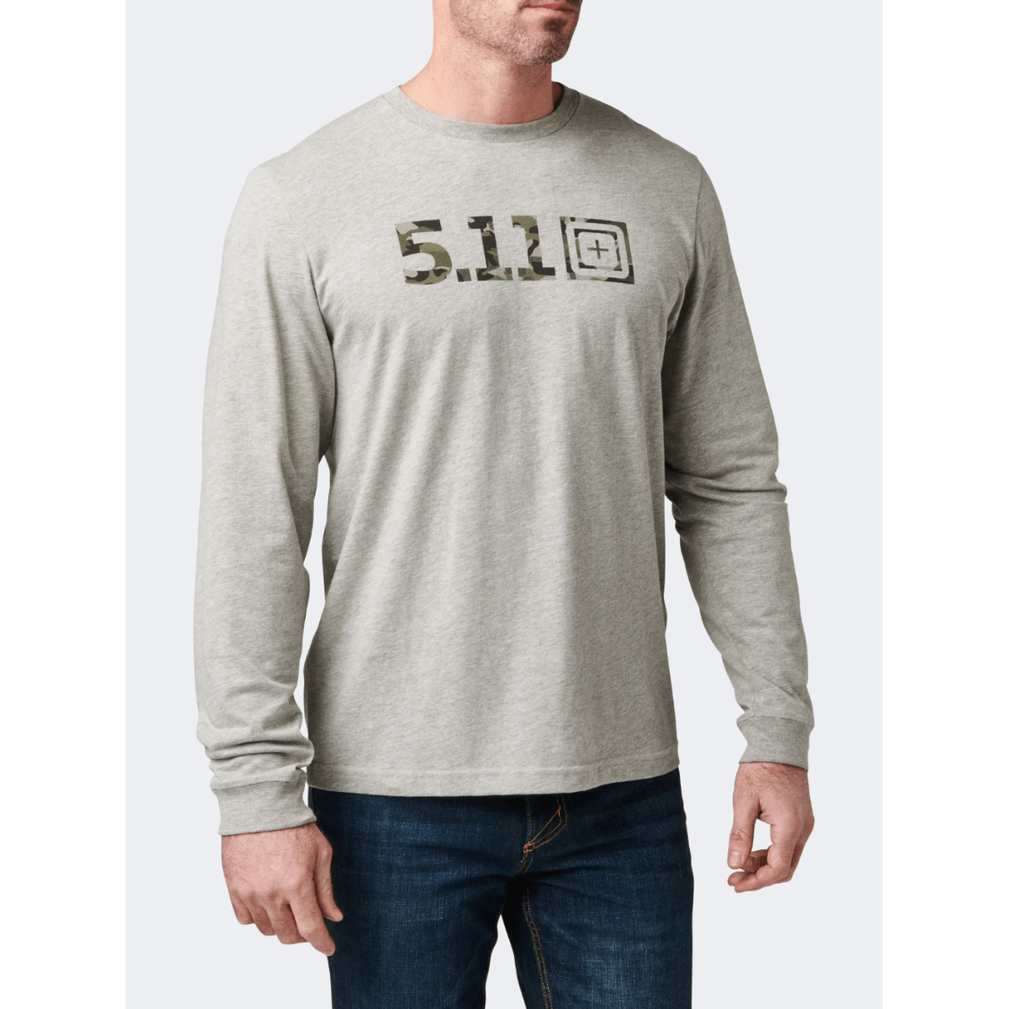 5-11 Camo Logo Men Tactical Long Sleeve Grey - Medaid International