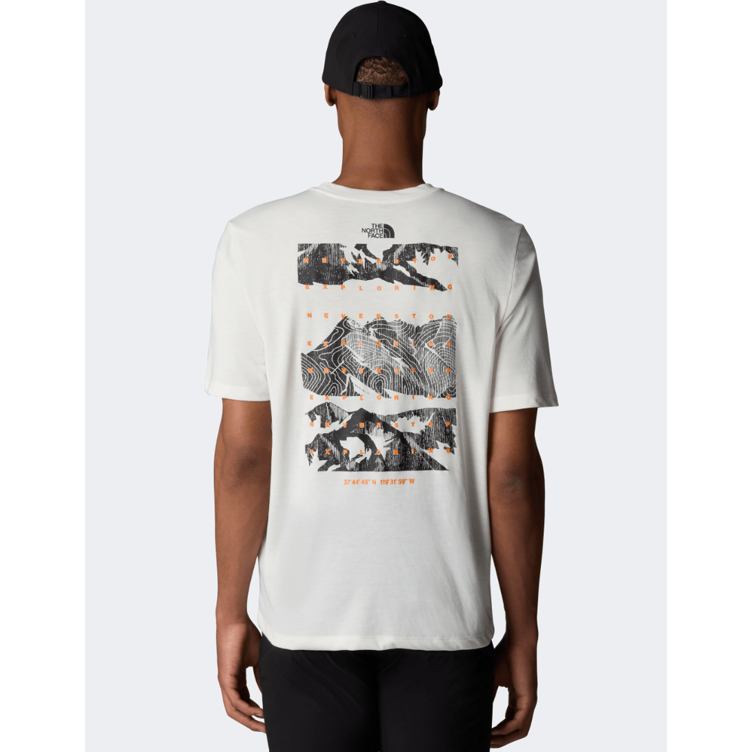 The North Face Foundation Mountains Faces Men Lifestyle T-Shirt White Dune - Medaid International