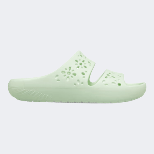 Crocs Classic Floral Cut Out Unisex Lifestyle Slippers Jade Tint - Medaid International