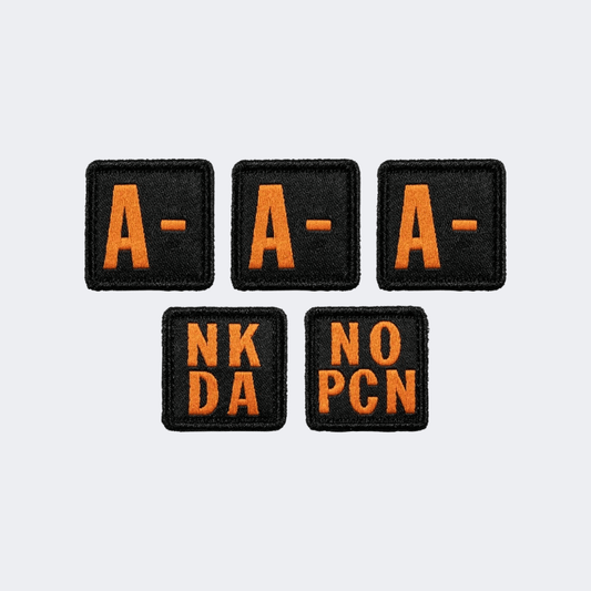 5-11 Blood Type Patch Kit Tactical Patches, Tags And Stickers Multi - Medaid International