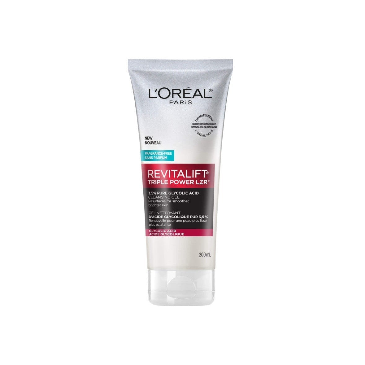 LOREAL Triple Power LZR 3.5% Pure Glycolic Acid Cleansing Gel 200ML - Medaid International