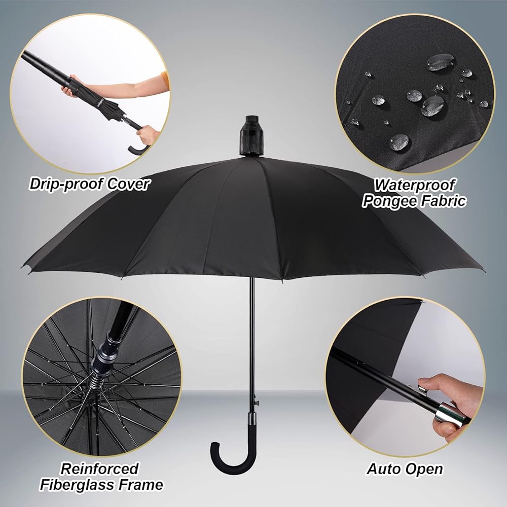 Heavy Duty Umbrella (Black) - Medaid International