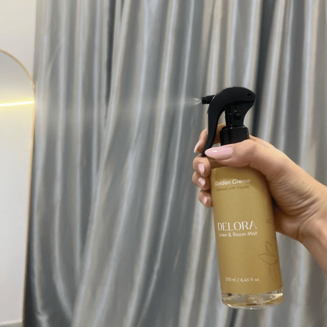 Delora Linen & Room Mist - Golden Creme (Scented with Vanilla)