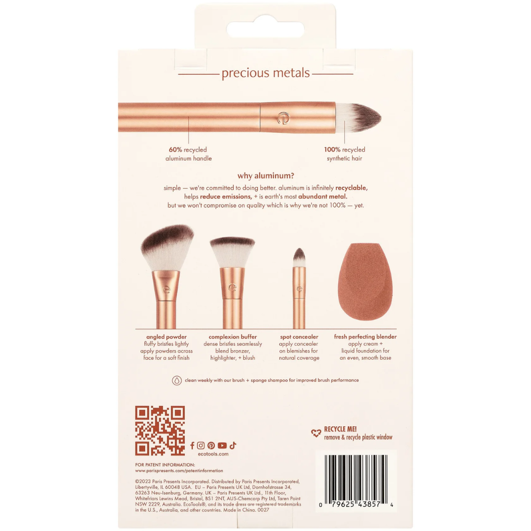 Ecotools Precious Metal Face Blend&Sculpt Kit 4 - Medaid