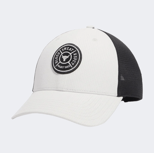 Under Armour Rock Trucker Men Training Cap White Clay/Black - Medaid