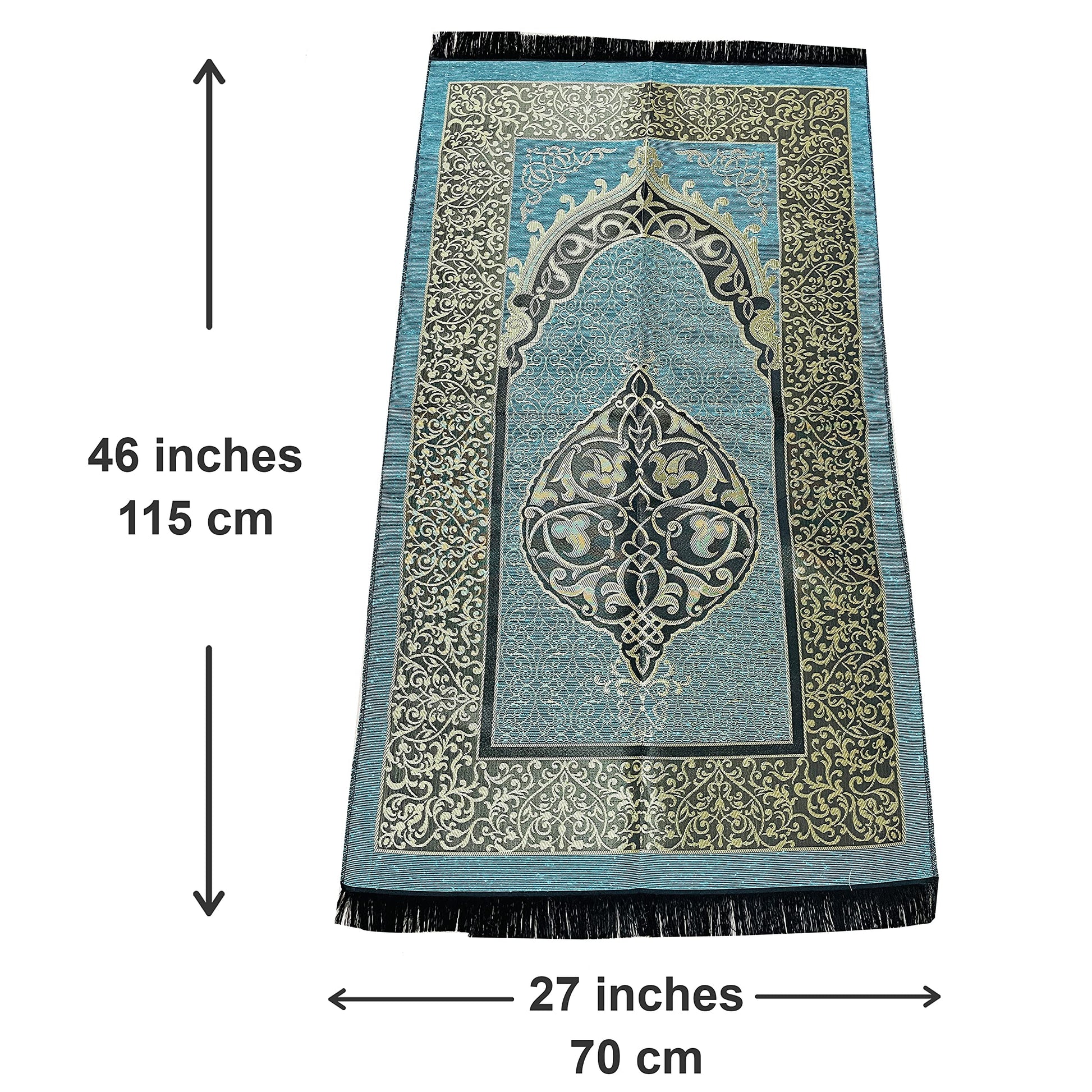 AVANOS Muslim Prayer Rug - Islamic Mat for Muslim Prayers - Great Ramadan Gifts for Muslim Men and Women - Portable Prayer Mat Rug - Special Design Turkish Pocket Praying Rug - Easy to Carry (Blue) - Medaid International