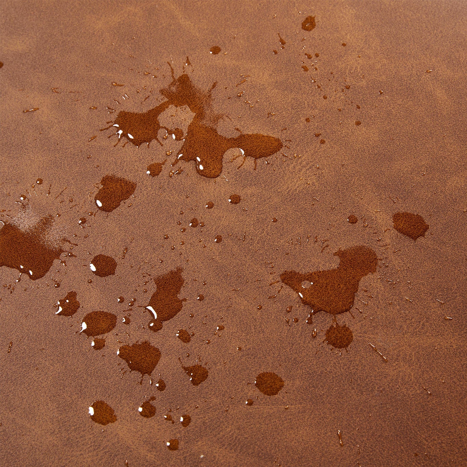 Yaheetech PU Leather Accent Chair, Mid-Century Modern Armchair with Solid Wood Legs, Reading Leisure Chair with High Back for Living Room Bedroom Waiting Room, Brown - Medaid International