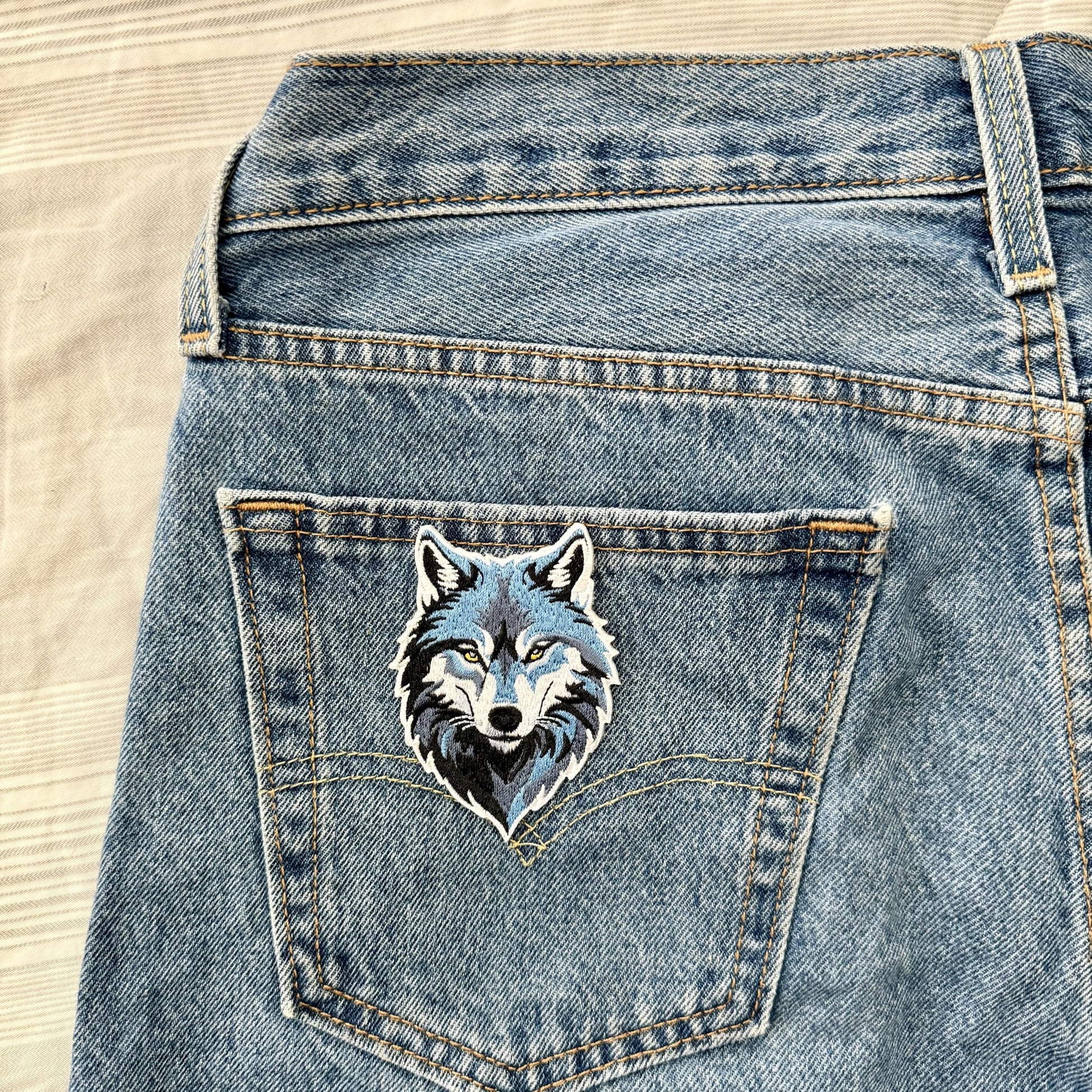 3.5" Wolf Iron On Patch - Embroidered Wolves Be Tactical The Lone Forrest Animal Wolf Applique Appliques Iron On Sew On Patches for Holes, Clothing, Jeans, Hat, Backpacks, Clothes - Medaid International