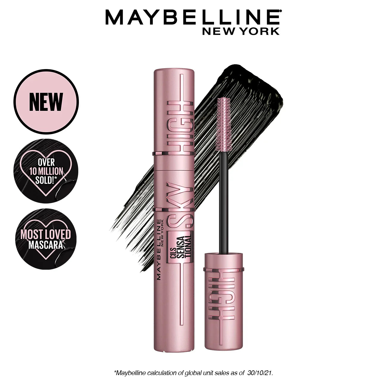 Maybelline New York Lash Sensational Sky High Mascara - Volumizing & Lengthening Black - Medaid International