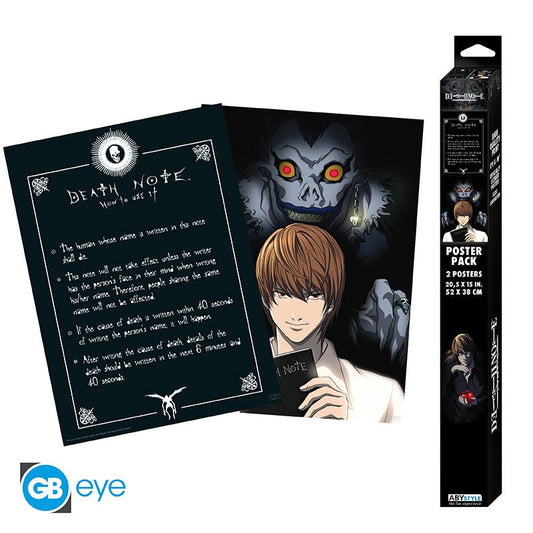 DEATH NOTE - Set 2 Chibi Posters - Light & Death Note (52x38 - Medaid International