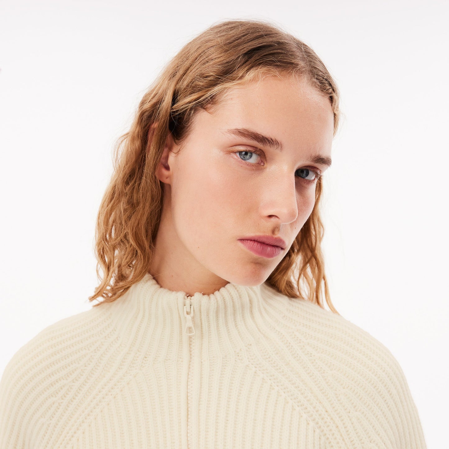 buy-zip-neck-pearl-rib-wool-sweater-af2528-70v-lebanon - Medaid