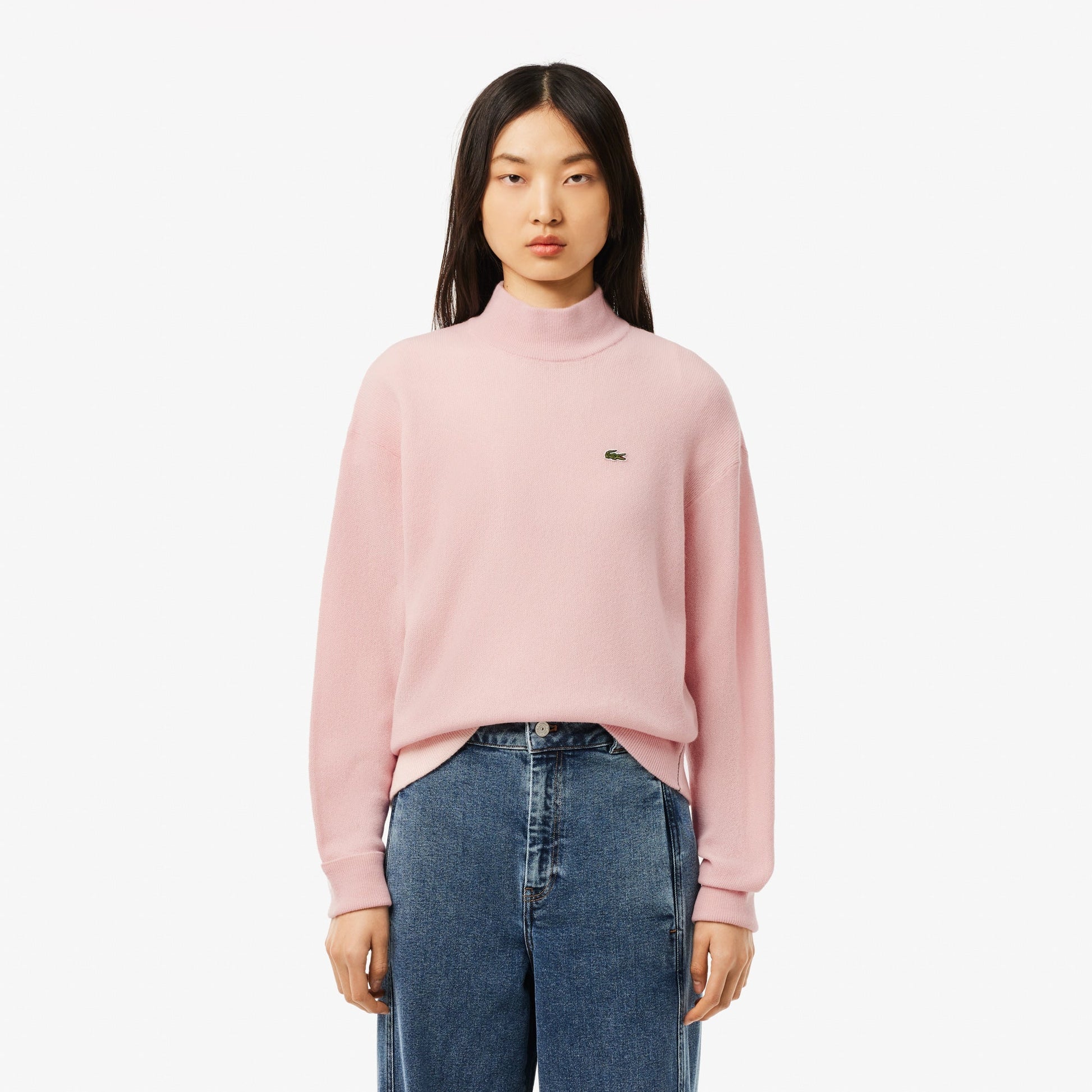 buy-relaxed-fit-carded-wool-high-neck-sweater-af9542-ady-lebanon - Medaid