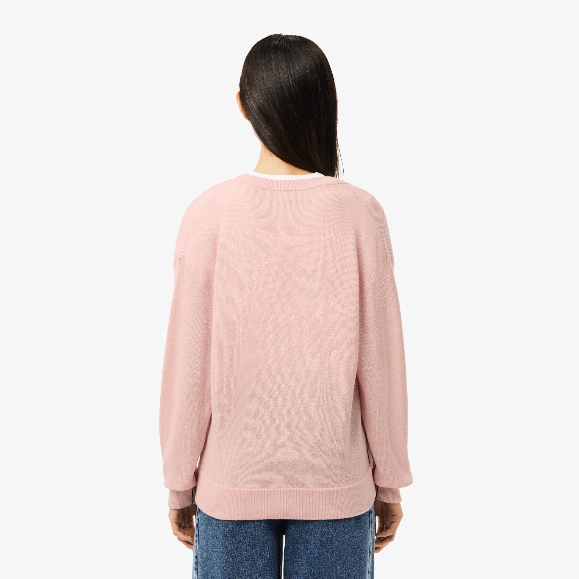 buy-relaxed-fit-carded-wool-moss-stitch-sweater-af9554-ady-lebanon - Medaid