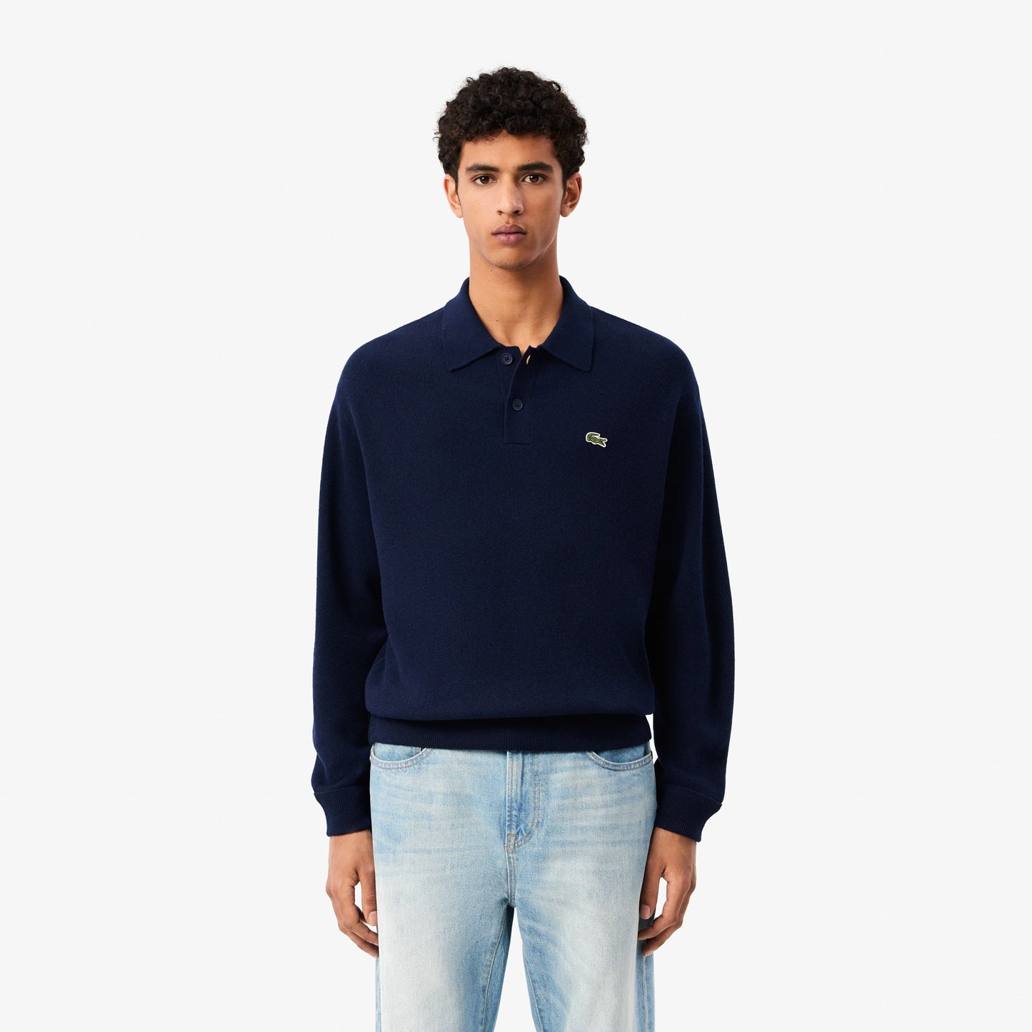 buy-relaxed-fit-carded-wool-polo-sweater-ah0582-166-lebanon - Medaid