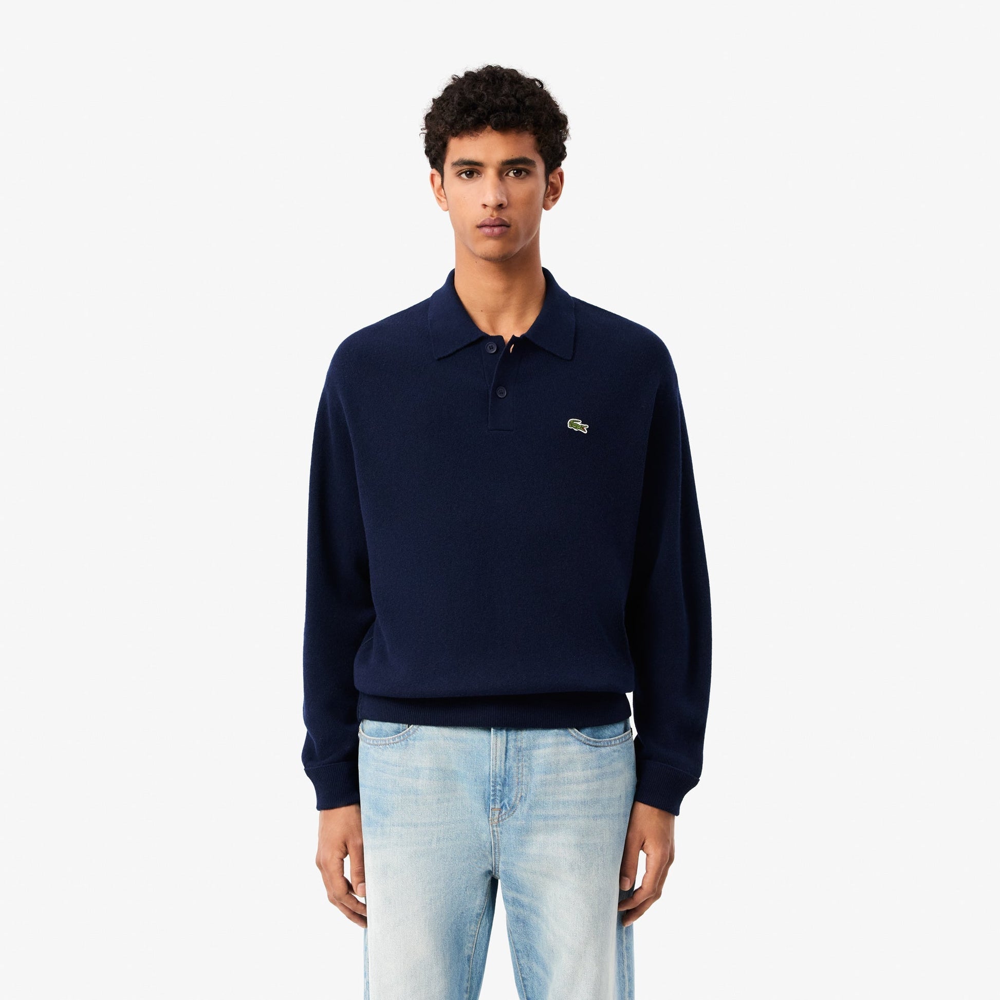 buy-relaxed-fit-carded-wool-polo-sweater-ah0582-166-lebanon - Medaid