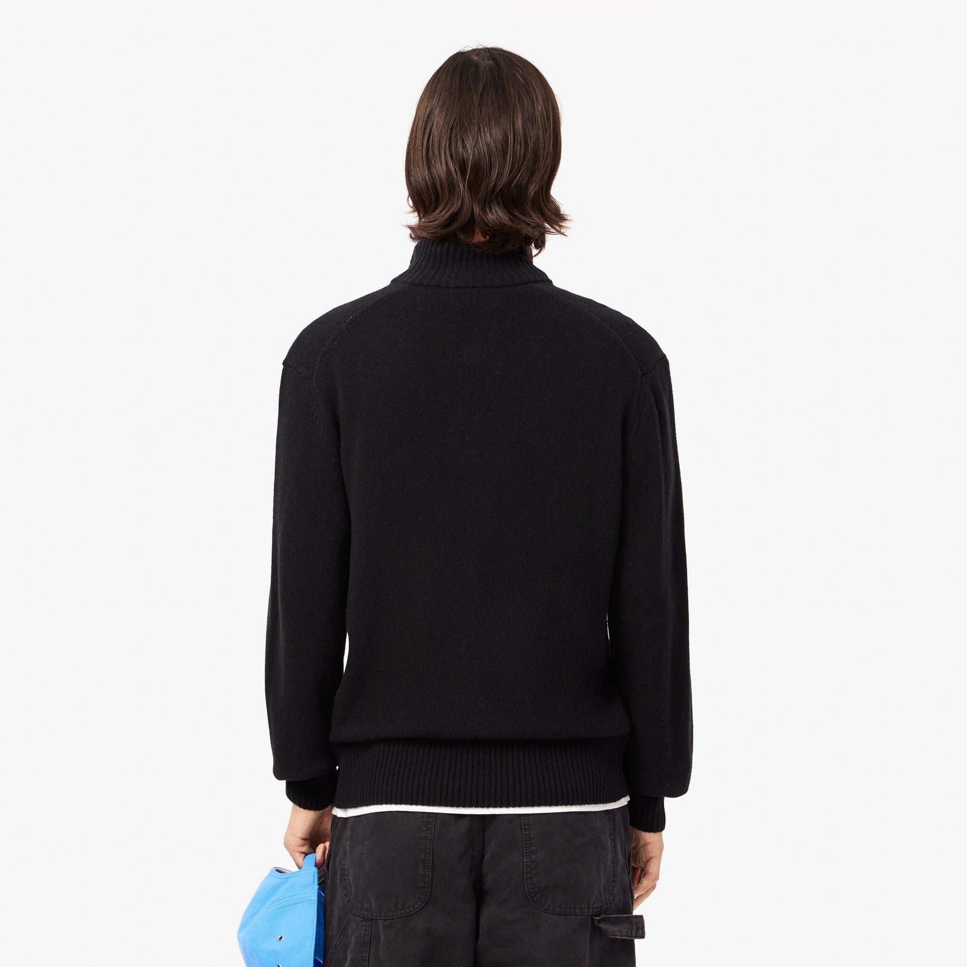 buy-high-zip-neck-monochrome-carded-wool-sweater-ah3052-031-lebanon - Medaid