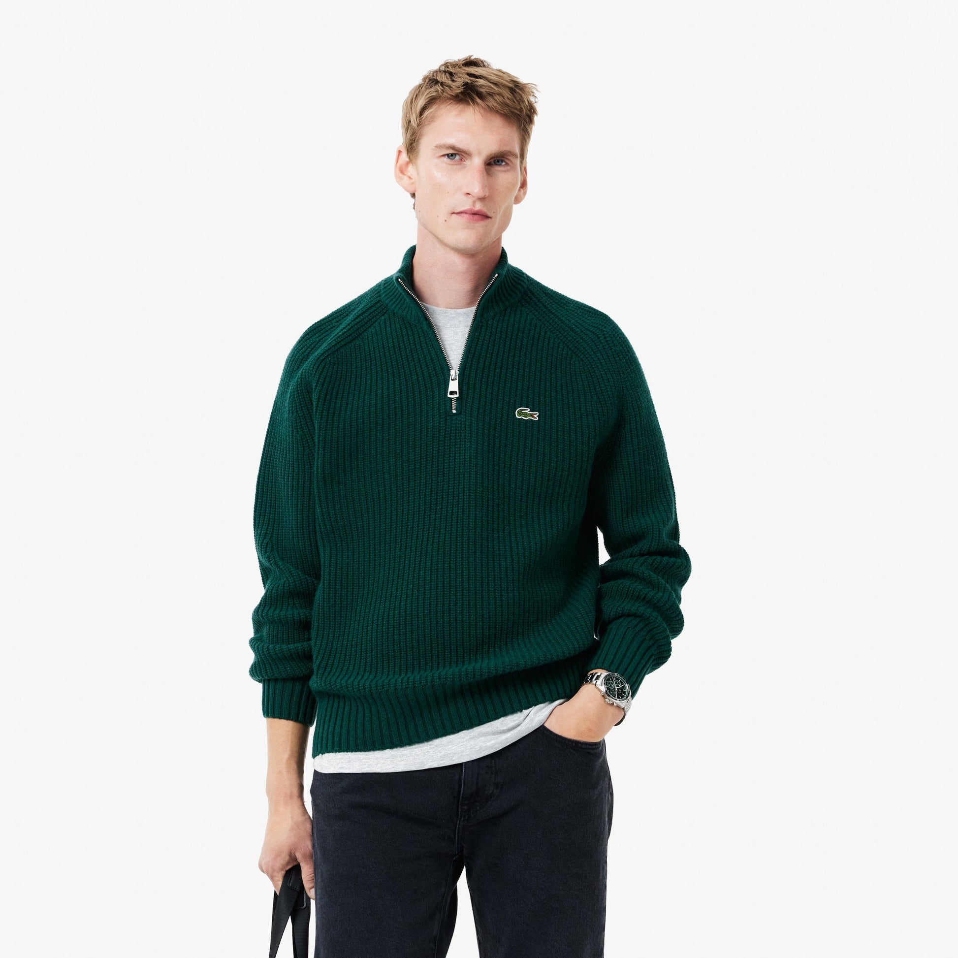 buy-zipped-high-neck-carded-wool-sweater-ah3134-yzp-lebanon - Medaid
