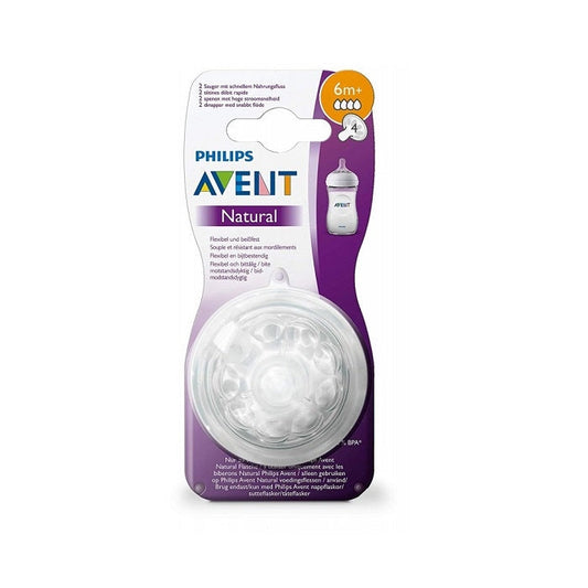 Avent natural nipple 6m+ 4 flow - Medaid International