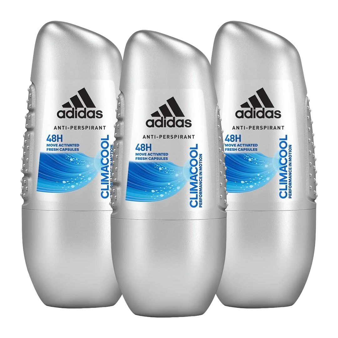 Adidas Climacool 48H Anti-Perspirant Roll-On For Him - Pack Of 3 - Medaid