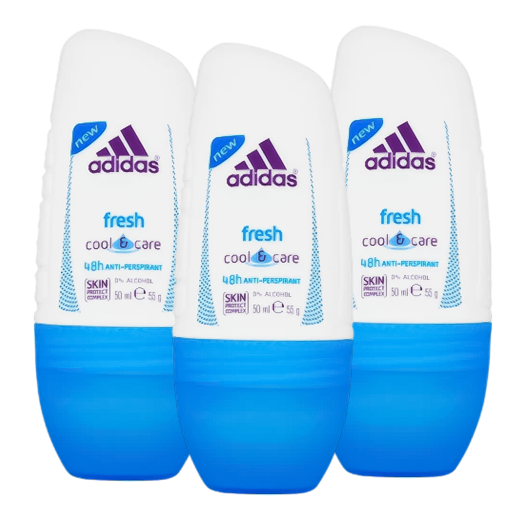 Adidas Fresh Cool & Care 48H Anti-Perspirant Roll-On Deodorant For Her - Pack Of 3 - Medaid