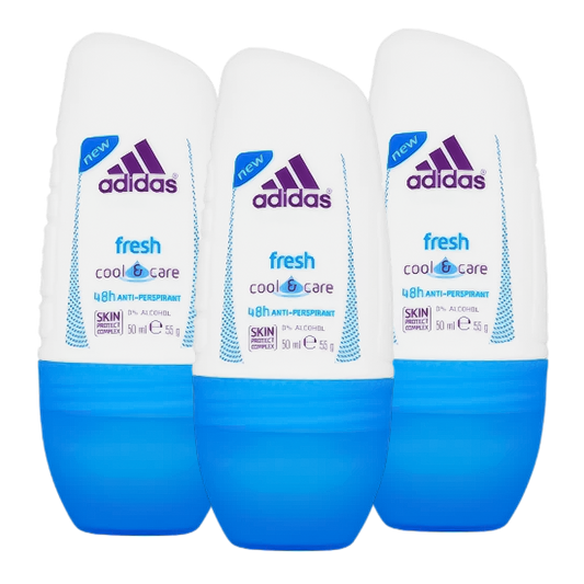 Adidas Fresh Cool & Care 48H Anti-Perspirant Roll-On Deodorant For Her - Pack Of 3 - Medaid
