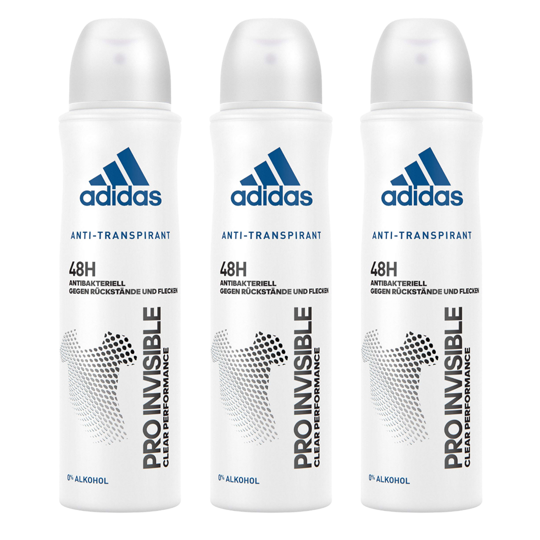 Adidas Pro Invisible 48H Anti-Perspirant Spray Deodorant For Her - Pack Of 3 - Medaid