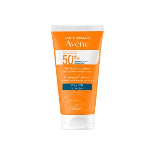 Avène Ultra Broad Spectrum Spf50+ Fragrance Free Fluid For Normal To Combination Sensitive Skin - Medaid - Lebanon