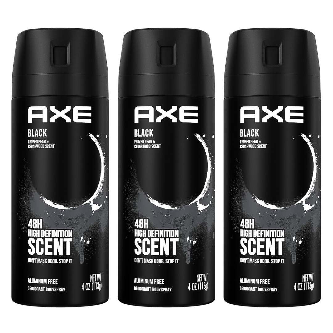 Axe Black 48H High Definition Scent Spray Deodorant For Him - Pack Of 3 - Medaid