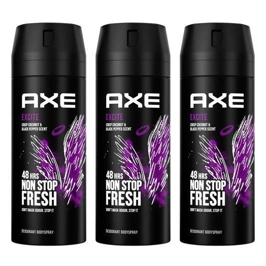Axe Excite 48H Non Stop Fresh Spray Deodorant For Him - Pack Of 3 - Medaid
