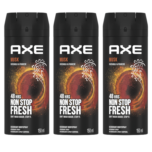 Axe Musk 48H Non Stop Fresh Spray Deodorant For Him - Pack Of 3 - Medaid